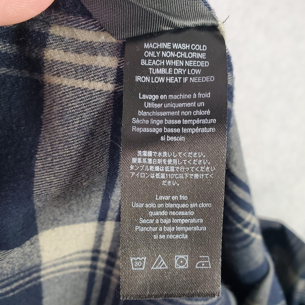 Roark Shirt Mens Large Blue Plaid Flannel Snap Front Long Sleeve Classic RW452 - Picture 12 of 14